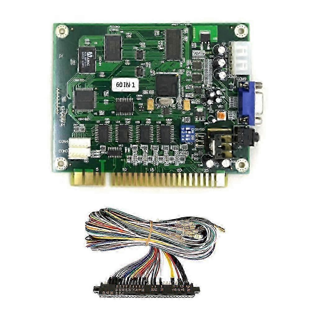 60-in-1 Multicade PCB Board Game with 28P VGA Output Horizontal Arcade Game Board