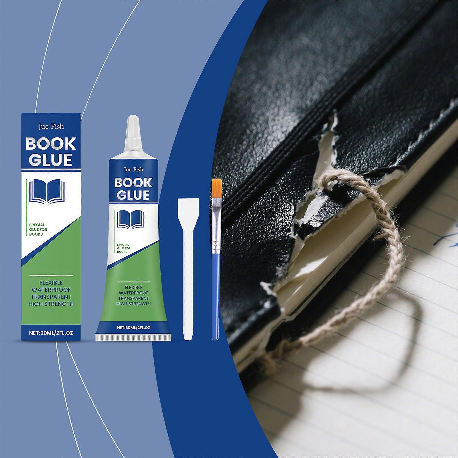 Jue Fish Neutral And Mild Formula Book Repair Glue, Stable Adhesive For Books, Archives And Paper, Transparent And Quick-Drying