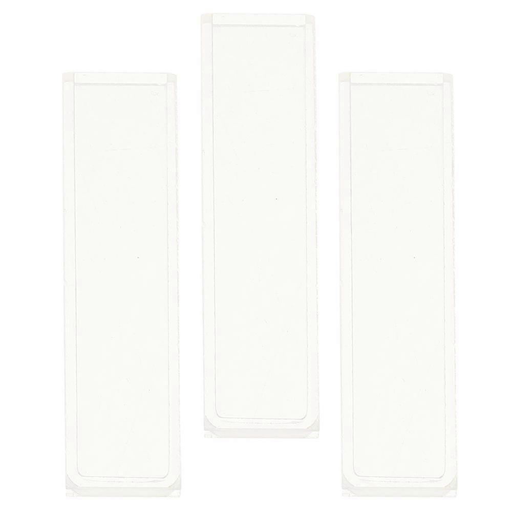 3pcs κυψελίδες κυττάρων Cuvette φασμάτων γυαλιού Cuvette μήκους διαδρομής Cuvette 10mm για τα εργαστήρια