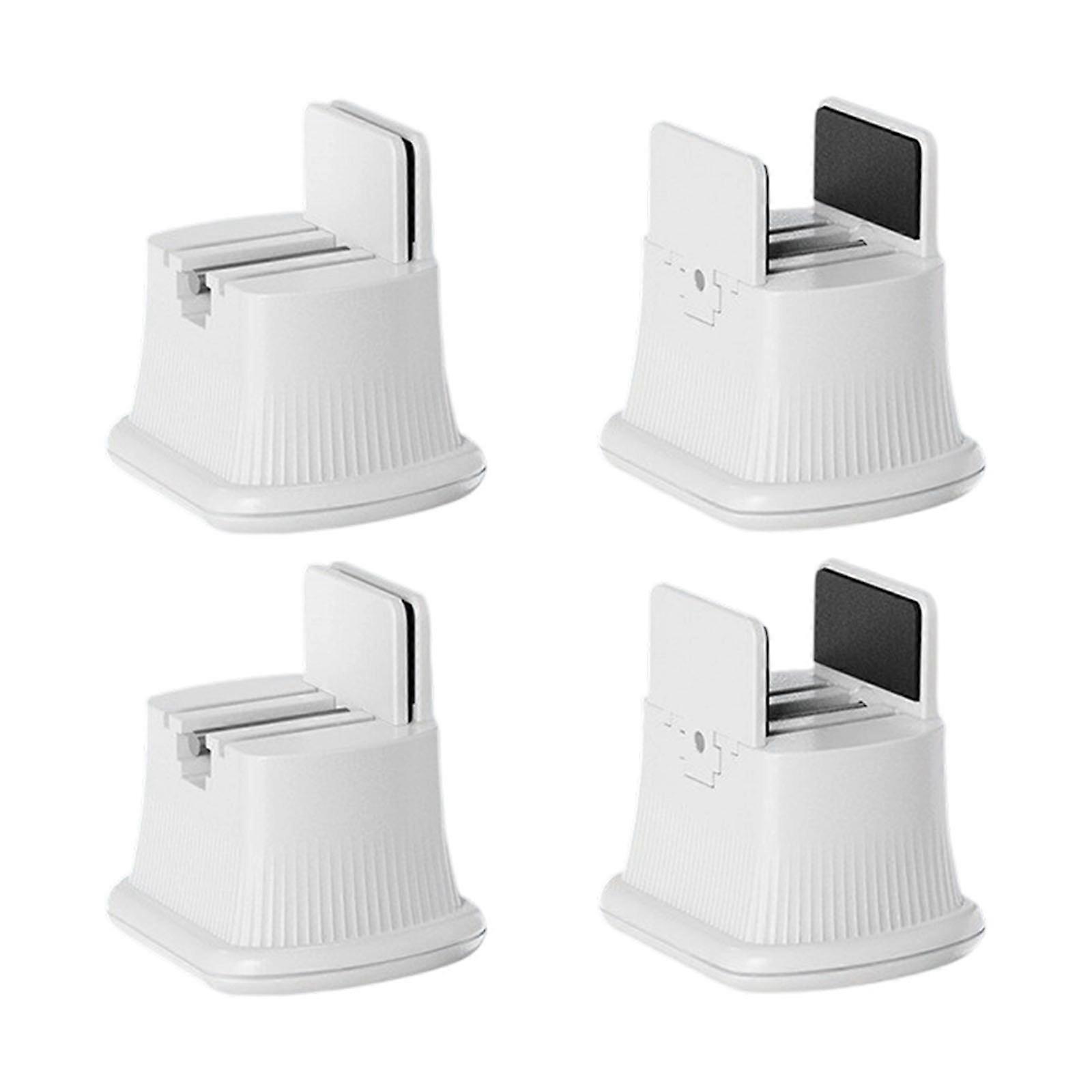 Quiet Rollers Pads with Anti Scratch Protection & Moisture Resistance Furniture Leg Risers for Furniture Rotate Base  White