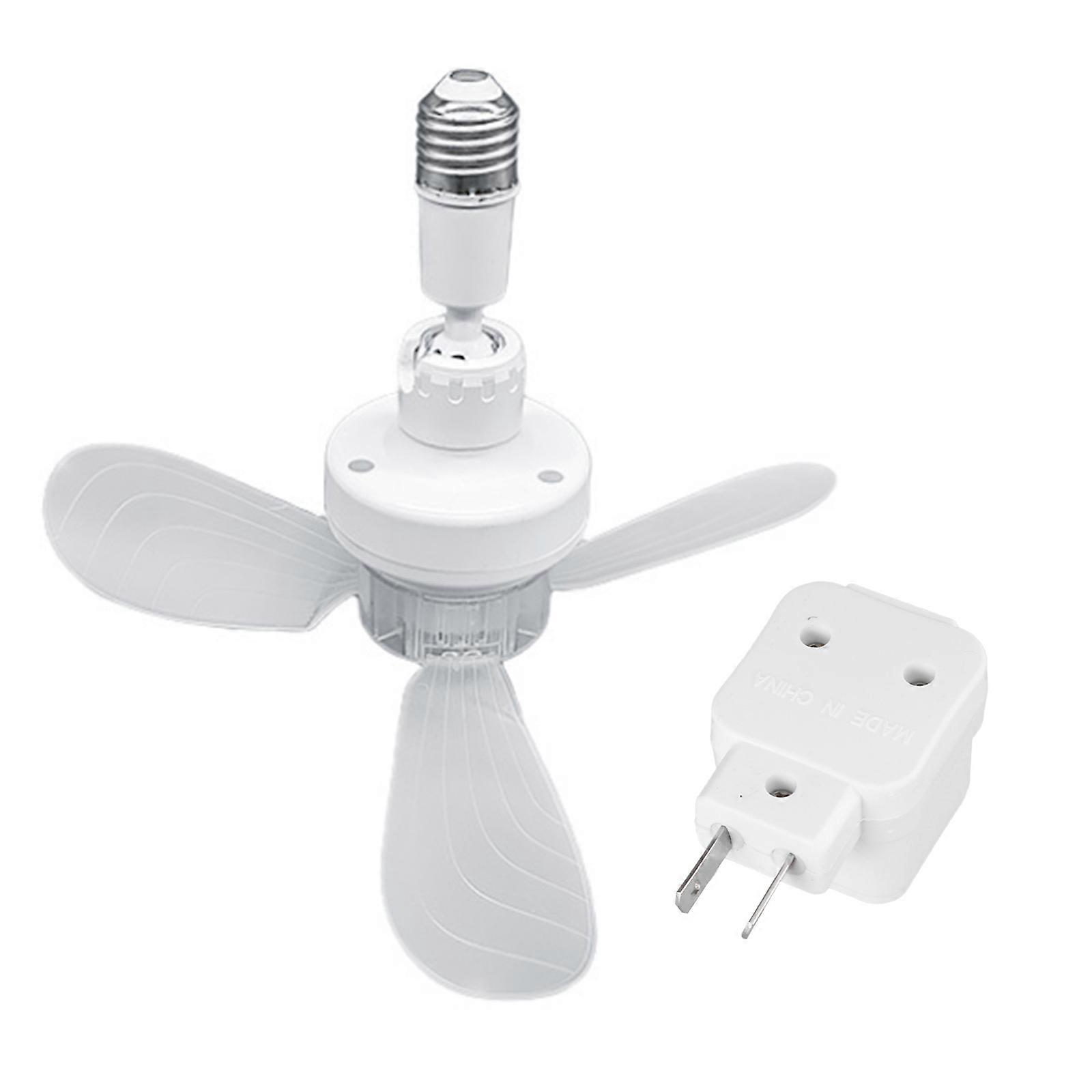 Compact Screw In Ceiling Fan E27 Mount with Adjustable Angle Quiet Operation for Bedroom Kitchen Office Daily Multicolor