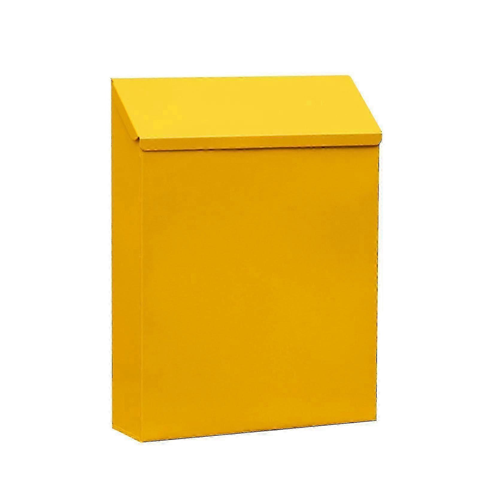 Wall Mounted Mailbox Drop Box with Lock Metal Postbox with Key Newspaper Holder Box Wall Hanging Mail Box for Front Door,Gate