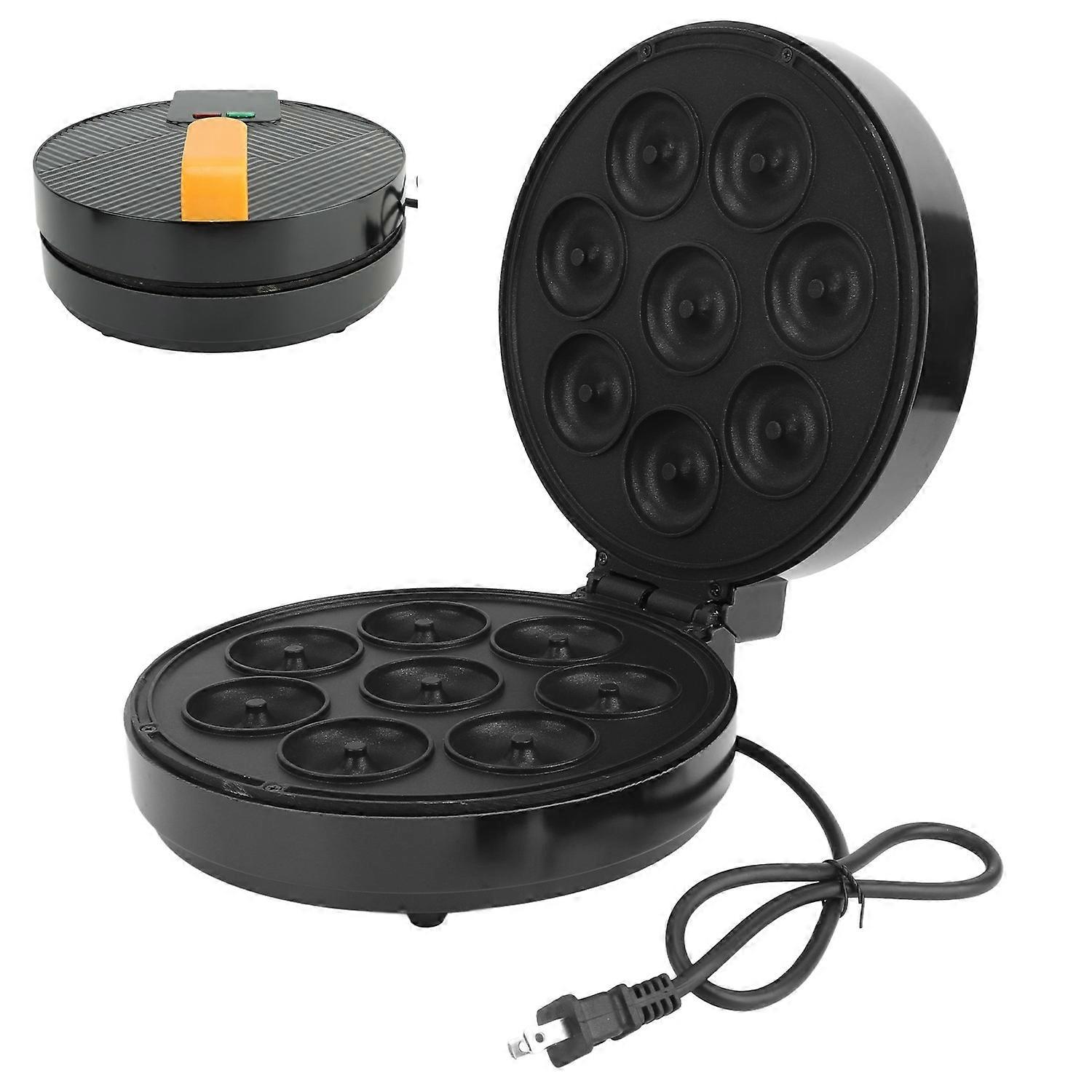 Mini Donut Maker Machine With Non Stick Surface for Breakfast Snacks Desserts Makes 8 Doughnuts