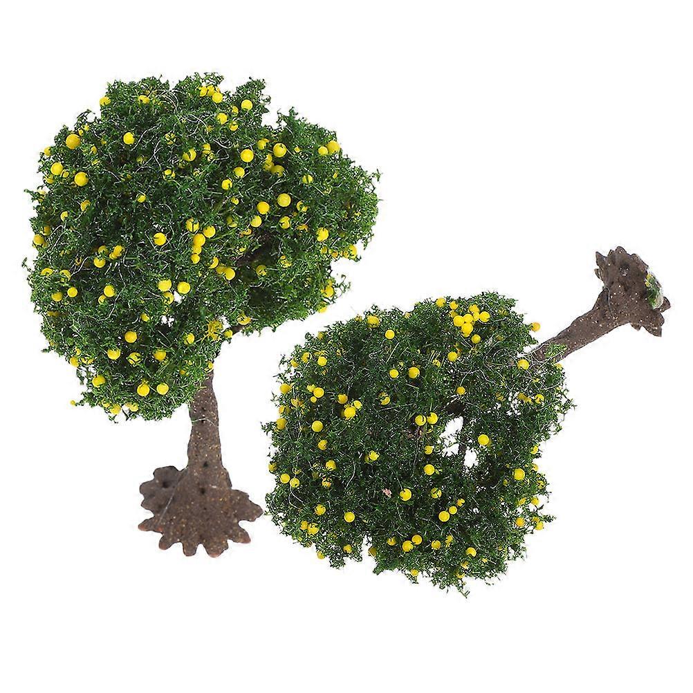 Green Miniature Scenery Trees for Landscape DIY 2Pcs Model Trees