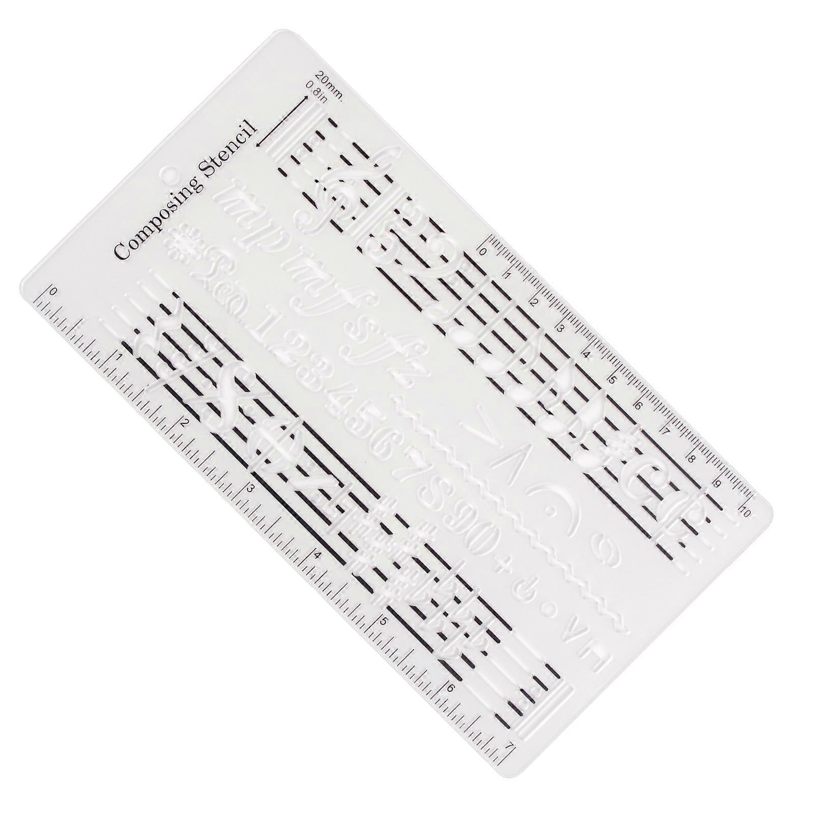 Staff Drawing Ruler Song Writer's Composing Template Stencil Song Writer's Composing Notation Tool for Music Notes Multicolor