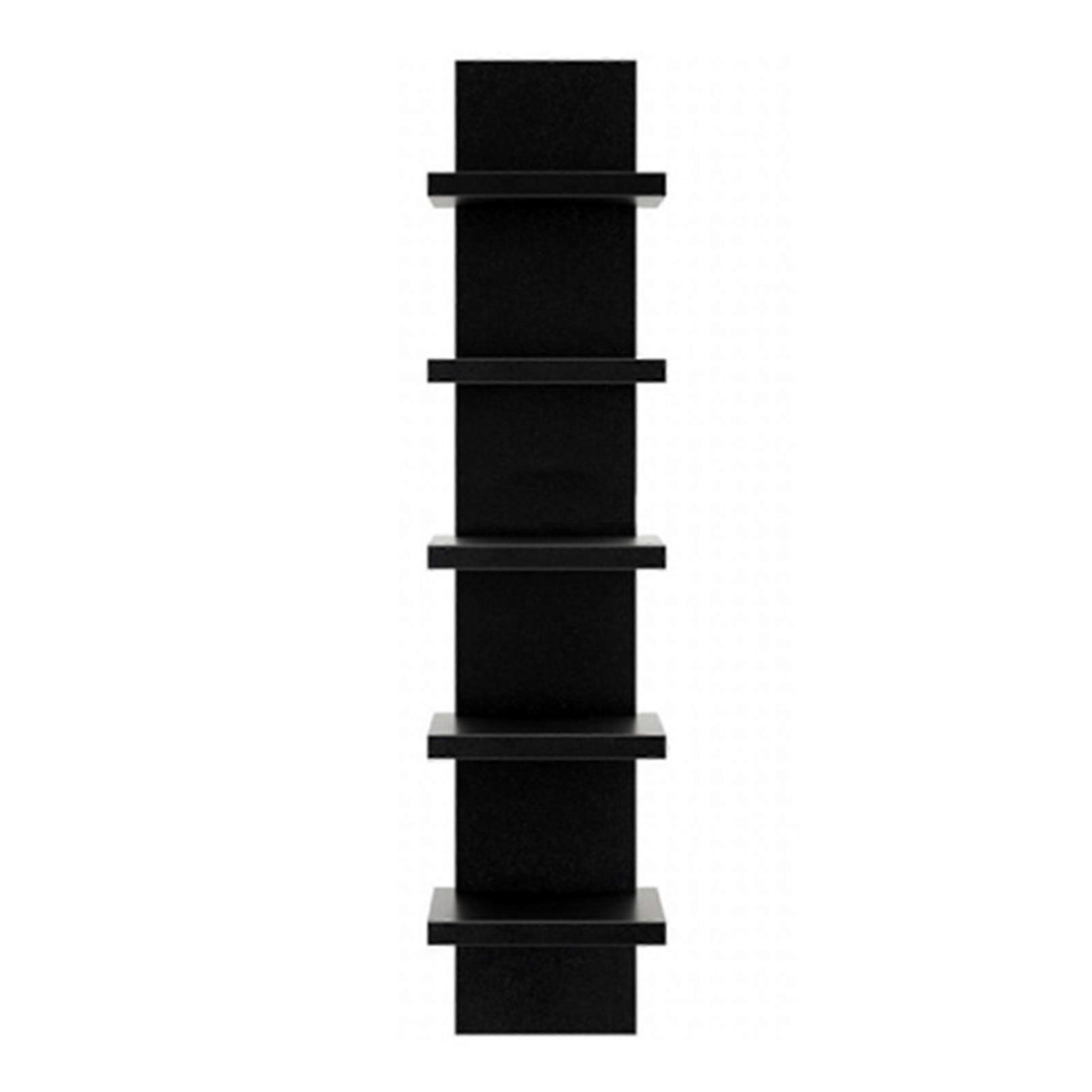 5-Tier Floating Wall Shelf, Storage Rack Wall Shelf with Invisible Brackets, Versatile Bookshelf Display Organizer for Home Decor