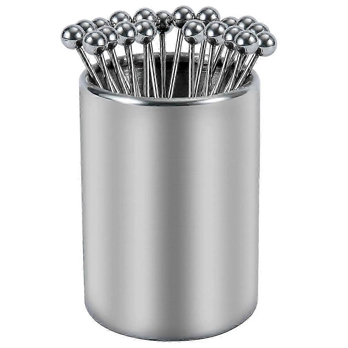 20PCS Metal Cocktail Picks with Holder Kit