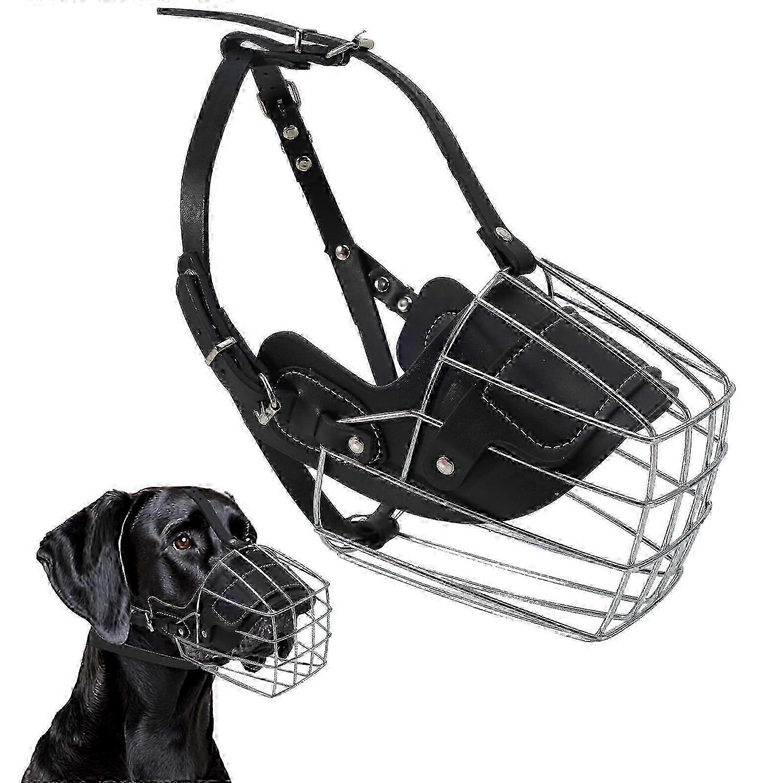 x Great Dane Muzzle to Prevent Biting,Extra Large Dog Muzzle for Great Dane,Metal Basket Muzzle for Great Dane Breathable and Drinkable