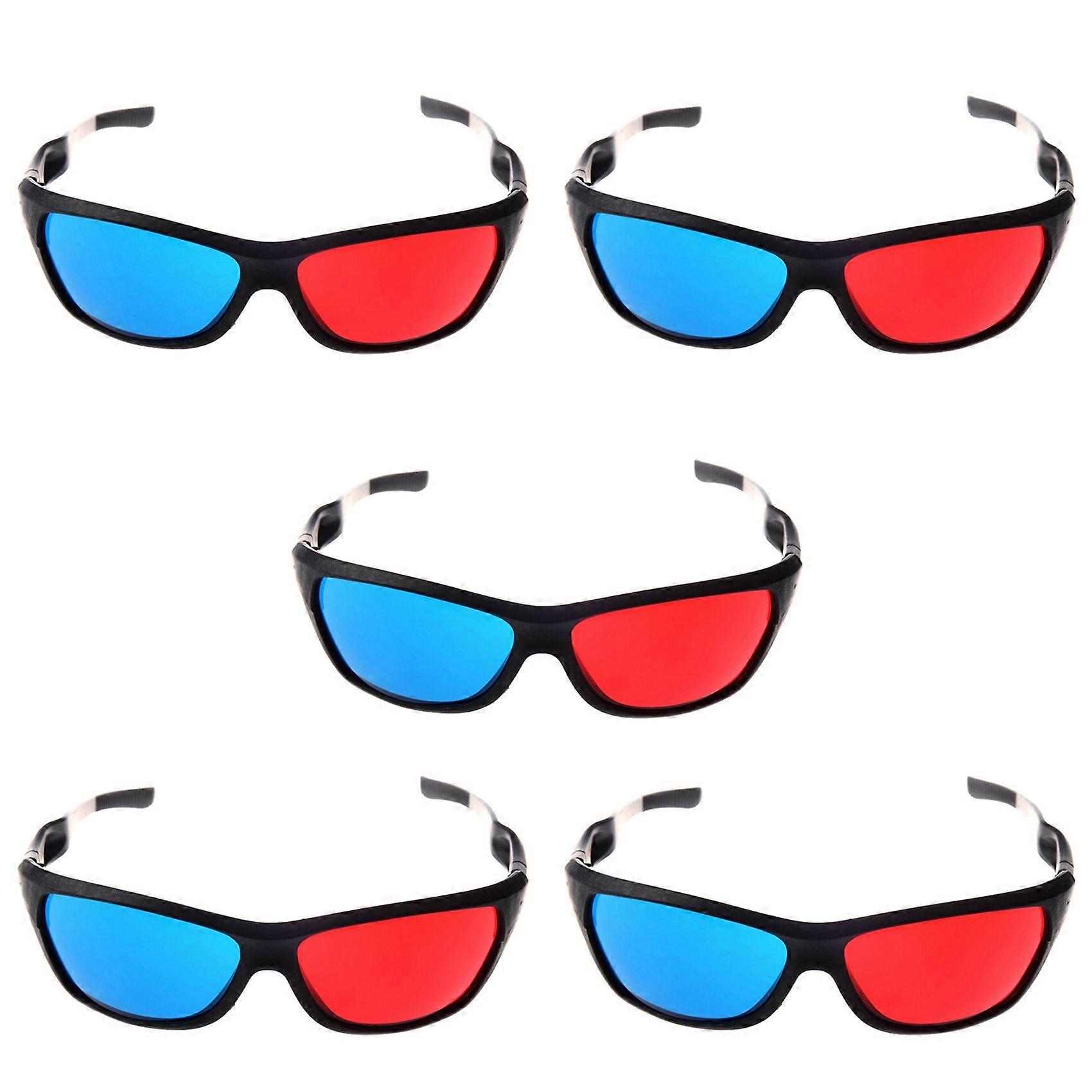 5X Red-Blue / Cyan Anaglyph Simple Style 3D Glasses 3D Movie Game (Extra Upgrade Style)