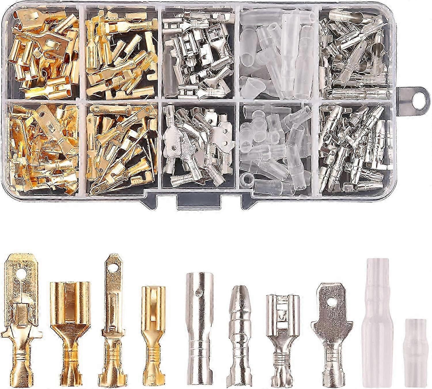 Quick connect terminals compatible with electric moto - 150pcs spade/bullet kit