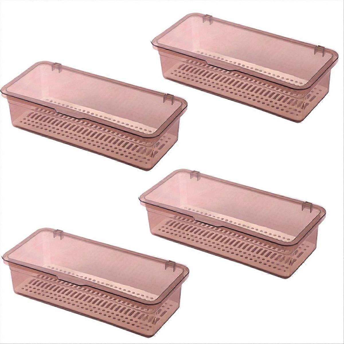 Kitchen Bowl and Chopsticks Storage Box Cosmetics Storage Brown