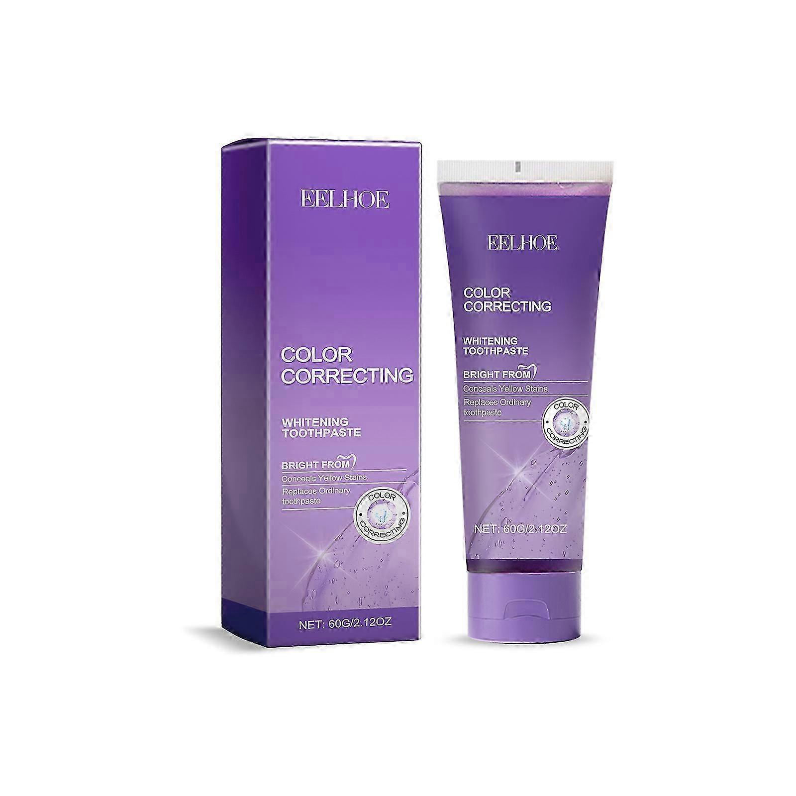 Purple Toothpaste - Freshens Breath, Whitens Teeth, Reduces Stains & Tartar - 60g