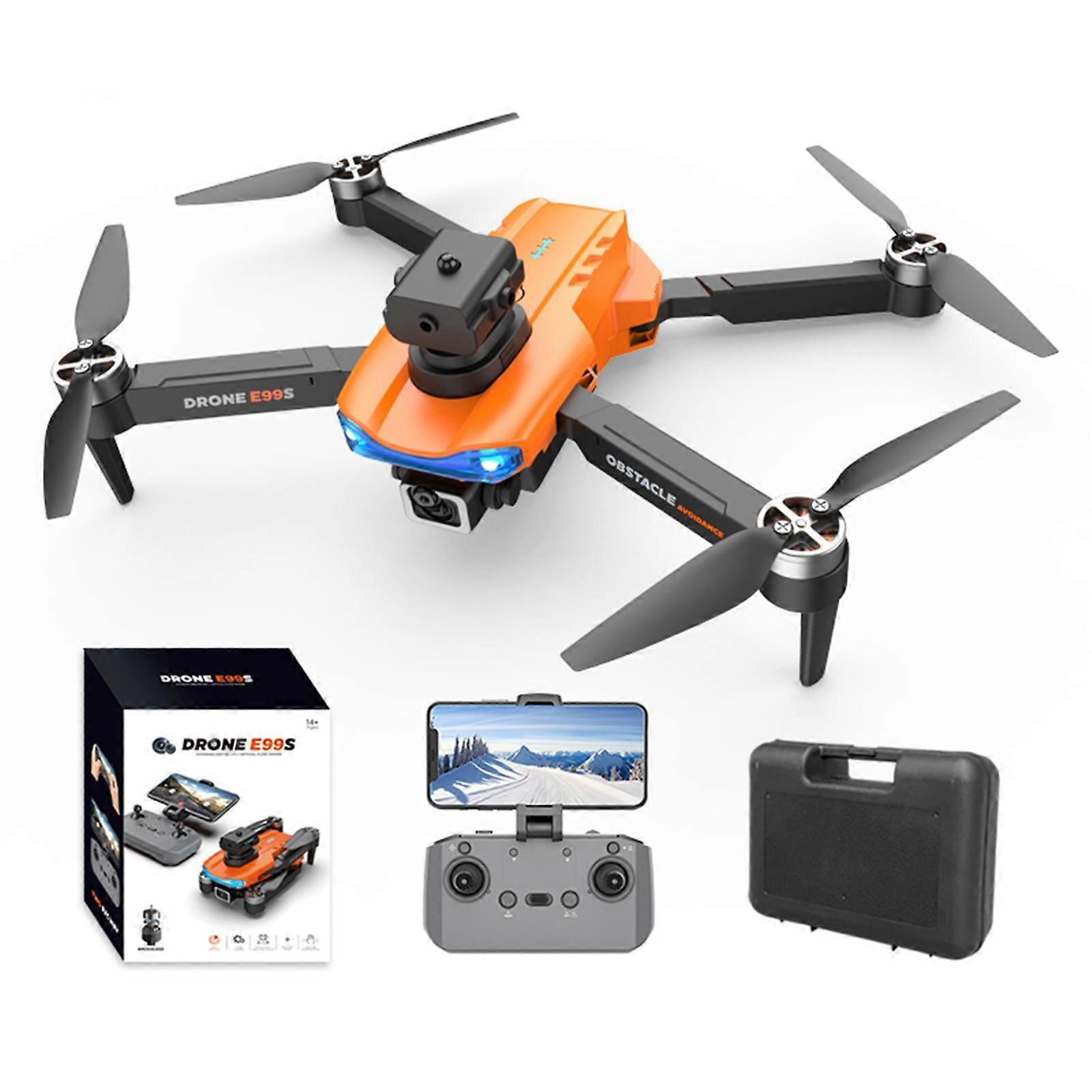 Drone with 1080P Camera, Brushless Motor, WiFi FPV, Altitude Hold, Obstacle Avoidance, Headless Mode, Follow Me - Compatible with RC Quadcopter Toys