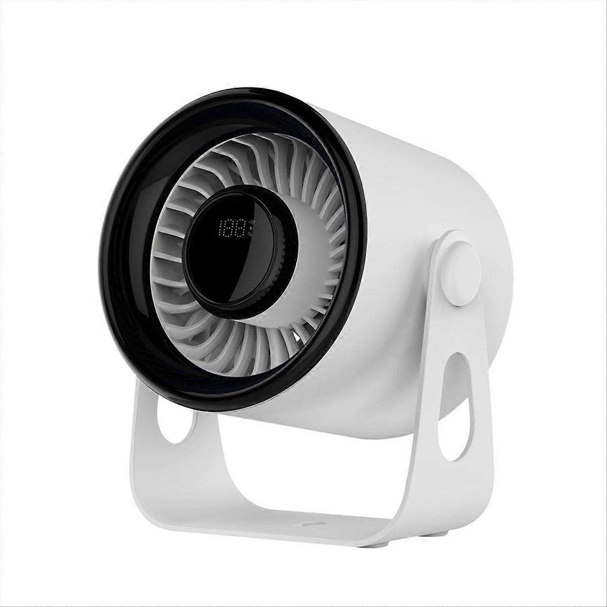 Ultra Quiet Small Fan Plug-in Powerful 100 Speed Infinite Speed Air Circulation Fan Charging Desktop Wall Mounted White