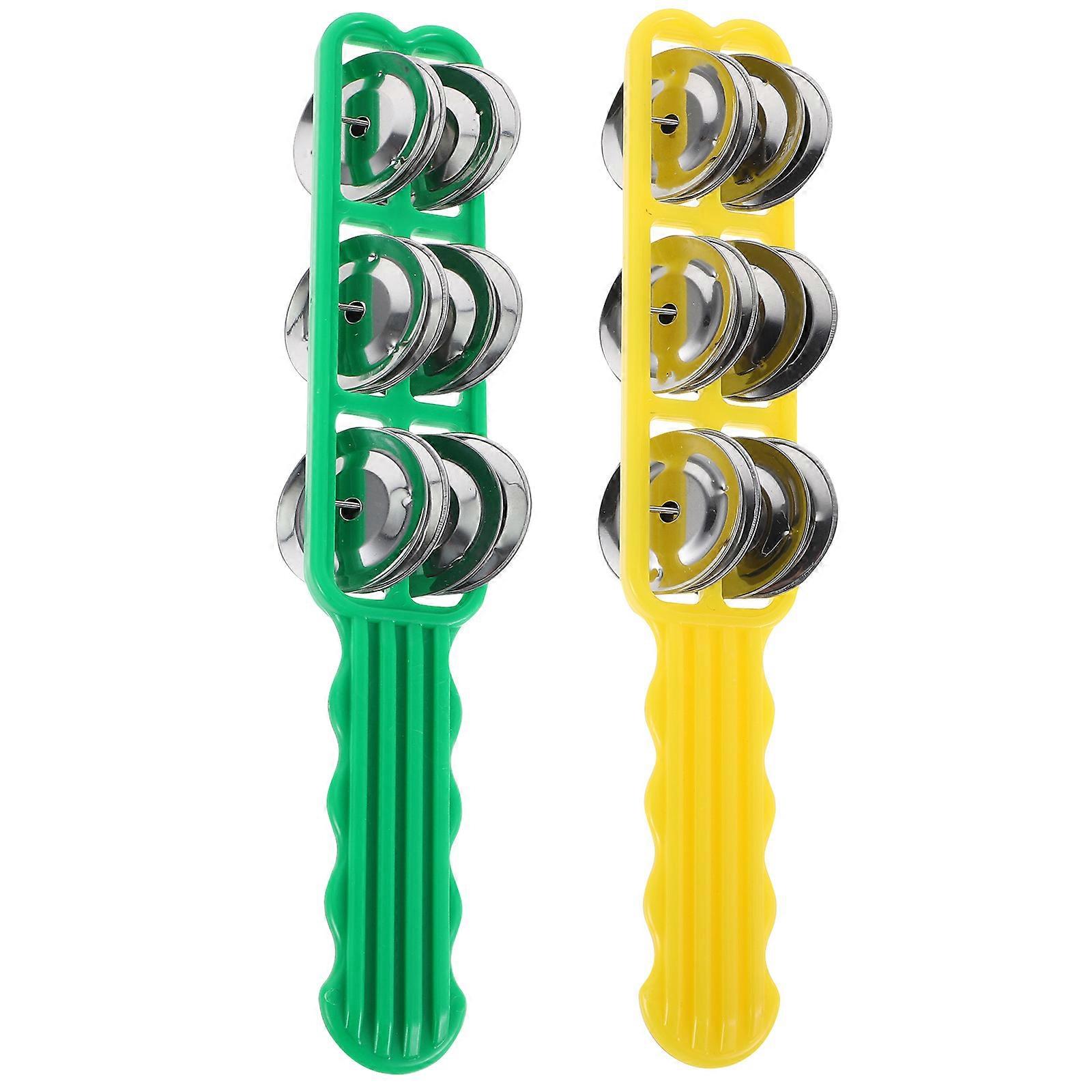 Orff Instruments Percussion Hand Bell for Playing Use 2Pcs Kids Musical Instruments