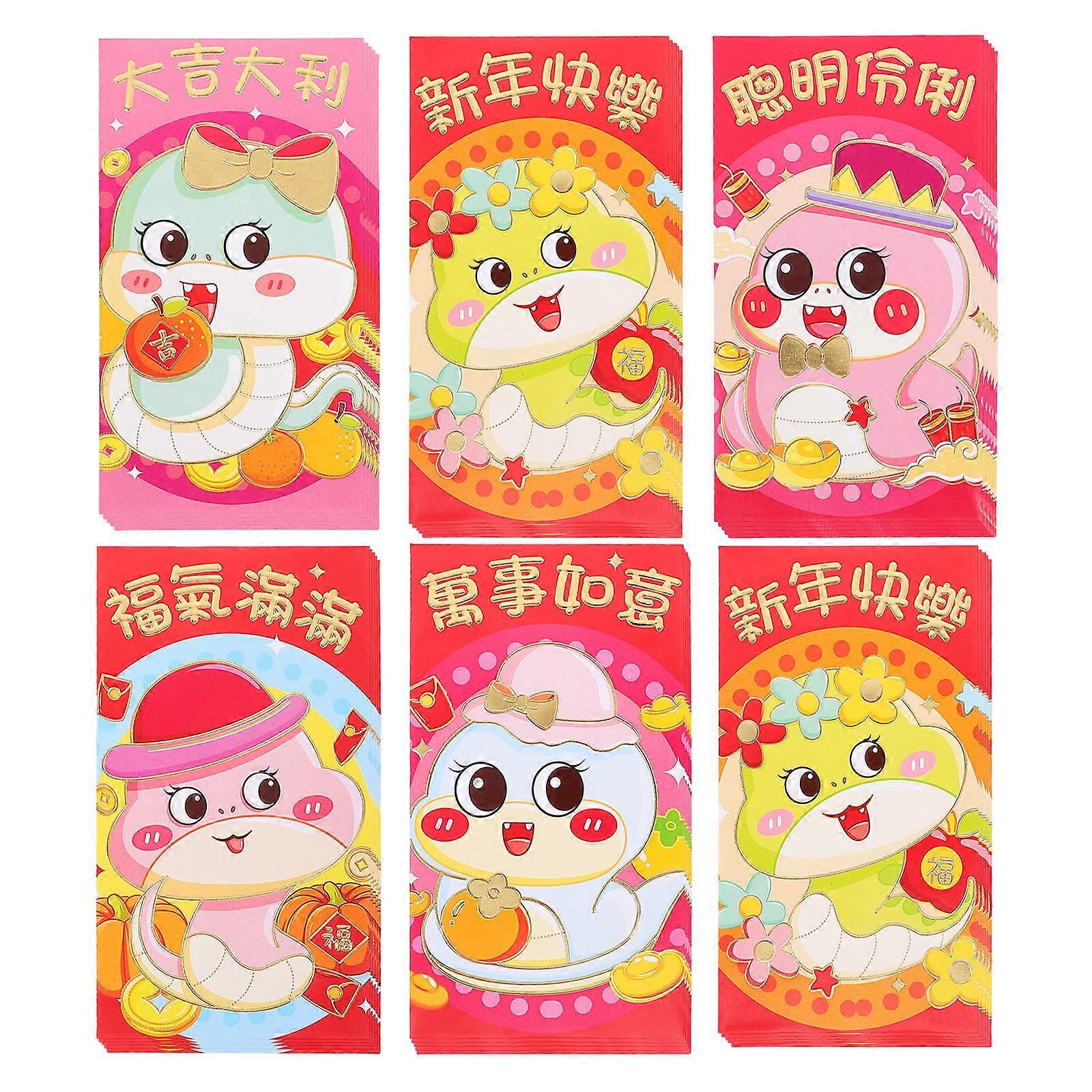 Spring Festival Red Envelope 2025 Snake Year Envelope with 30Pcs Pack