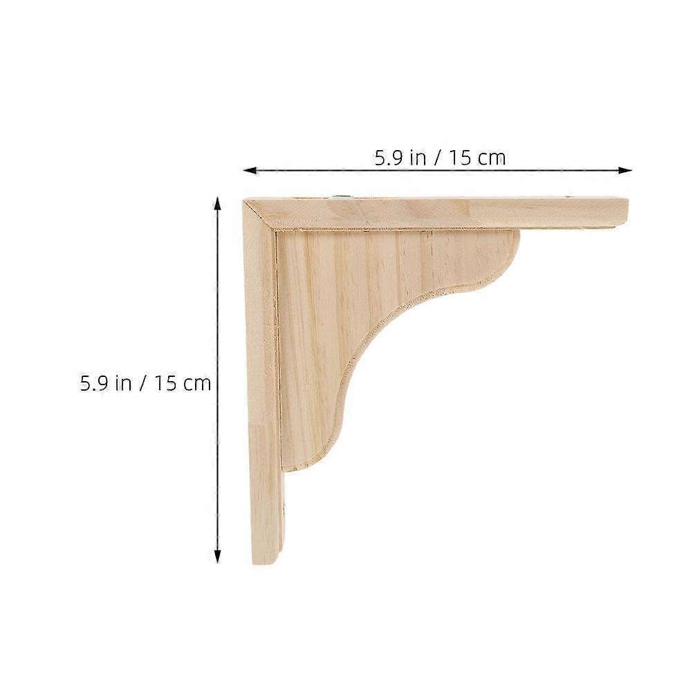 Wood Corbels Shelf Brackets Triangular Support for Holding Unfinished
