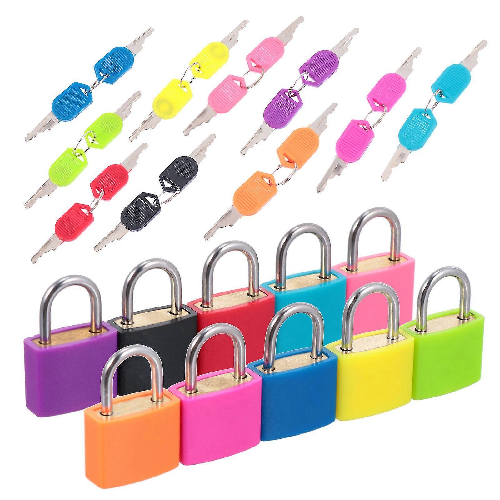 Mini Practical Padlock Copper Locks for Home Use 10Pcs Assorted