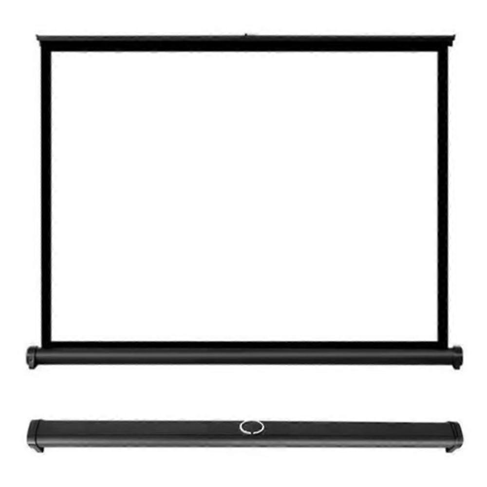 Mobile Tabletop Projection Screen 20 30 40 50 Inch Size Options, Retractable Portable Home Theater Projector Screen 16:9