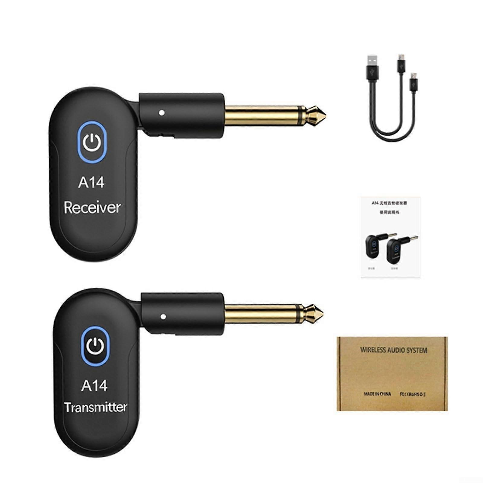 2 4GHz Guitar Wireless Transmitter Receiver System,  Fidelity Audio For Stage And Studio, Low Latency, Plug And Play