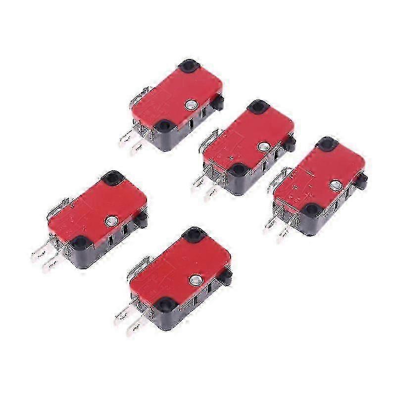 5pcs 250v 16a Safety Micro Limit Switch V-15-1c25 Roller Lever Snap Action