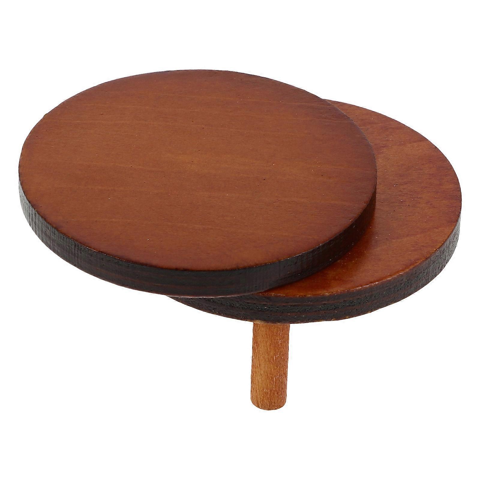 Miniature Dollhouse Accessories Round Side Table for 1Set