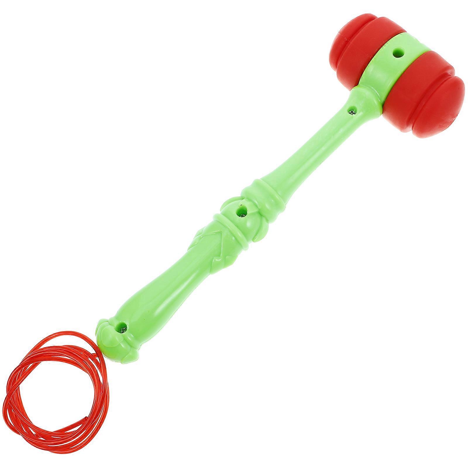 Pounding Fun Kids Interactive Hammer Toy Green Plastic Mallet