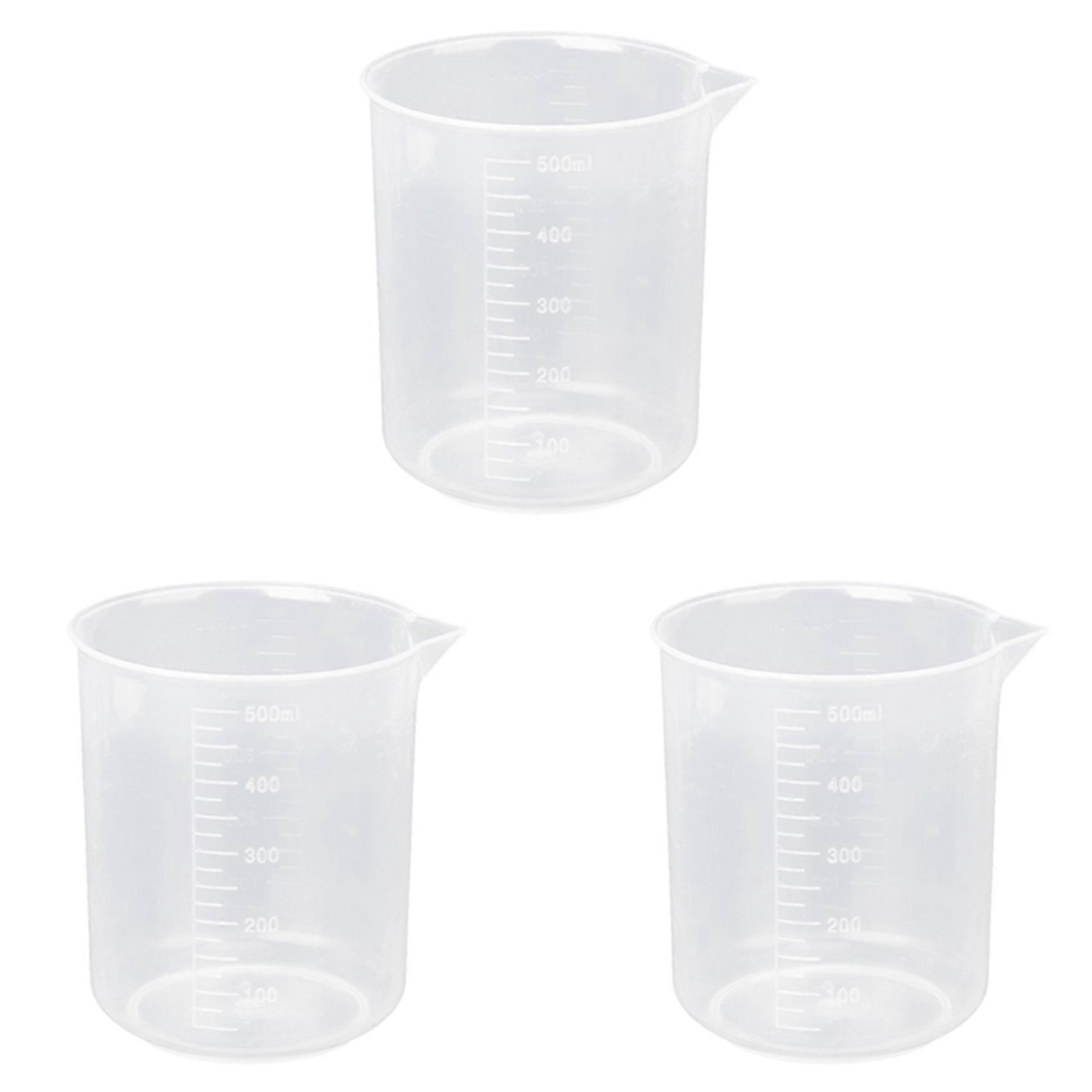 3X 500Ml Graduated Beaker Transparent