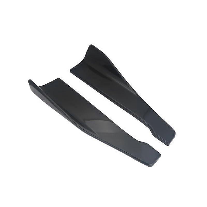 Universal Car Bumper Lip Spoiler Front Rear Diffuser with Side Skirt Protector Black Pair
