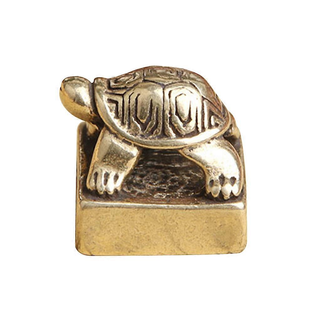 Brass Tortoise Stamper Decor for Home Use Creative Brass Tortoise Stamper