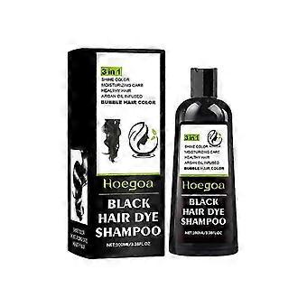 Natural Black Hair Coloring Shampoo, Hair Coloring Shampoo 3 in 1, Natural Hair Coloring Plant Essence, Black Hair Coloring Shampoo for Gray Hair (1pc