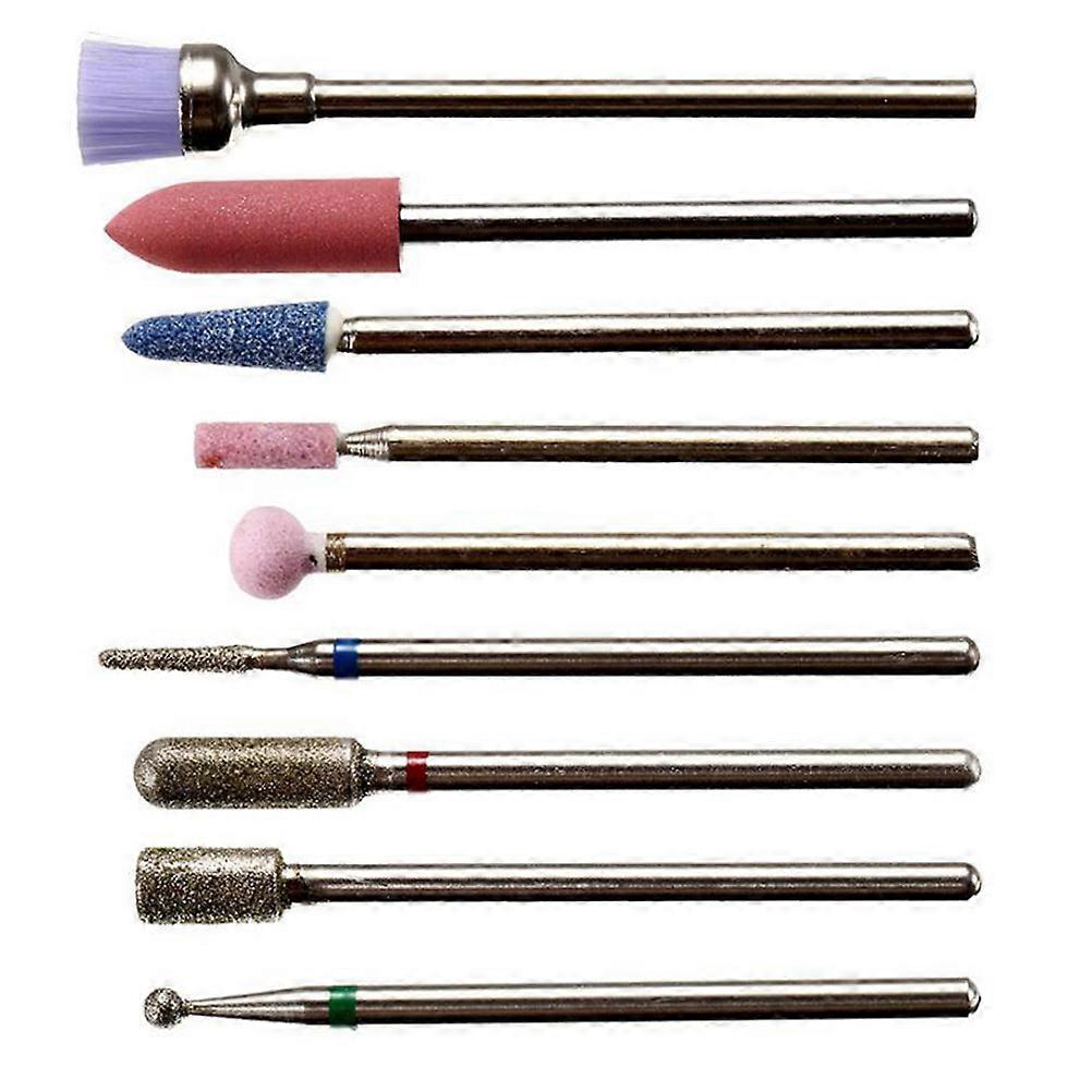 Nail Drill Bits Set Round Cones Grinding Head for Nail Care 18Pcs