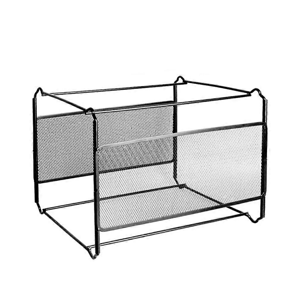 File Holder Metal Document Rack for Office Desktop 1Pcs Black Organizer