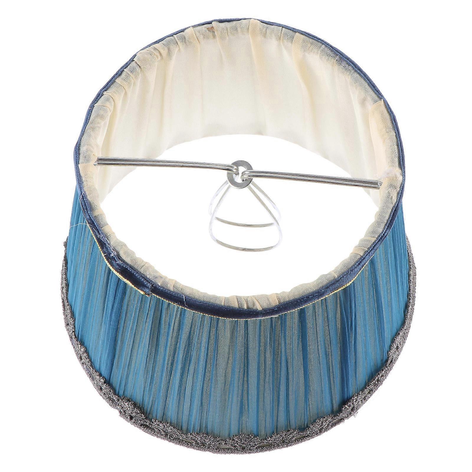 Blue Pleated Lampshade Accessory for Light Cover Replacement