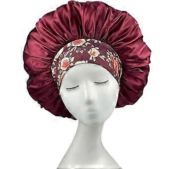 Satin Silk Hair Cap for Sleeping Wrap Bonnet for Braids Weaves Locs Large 17" Diameter 25-26s