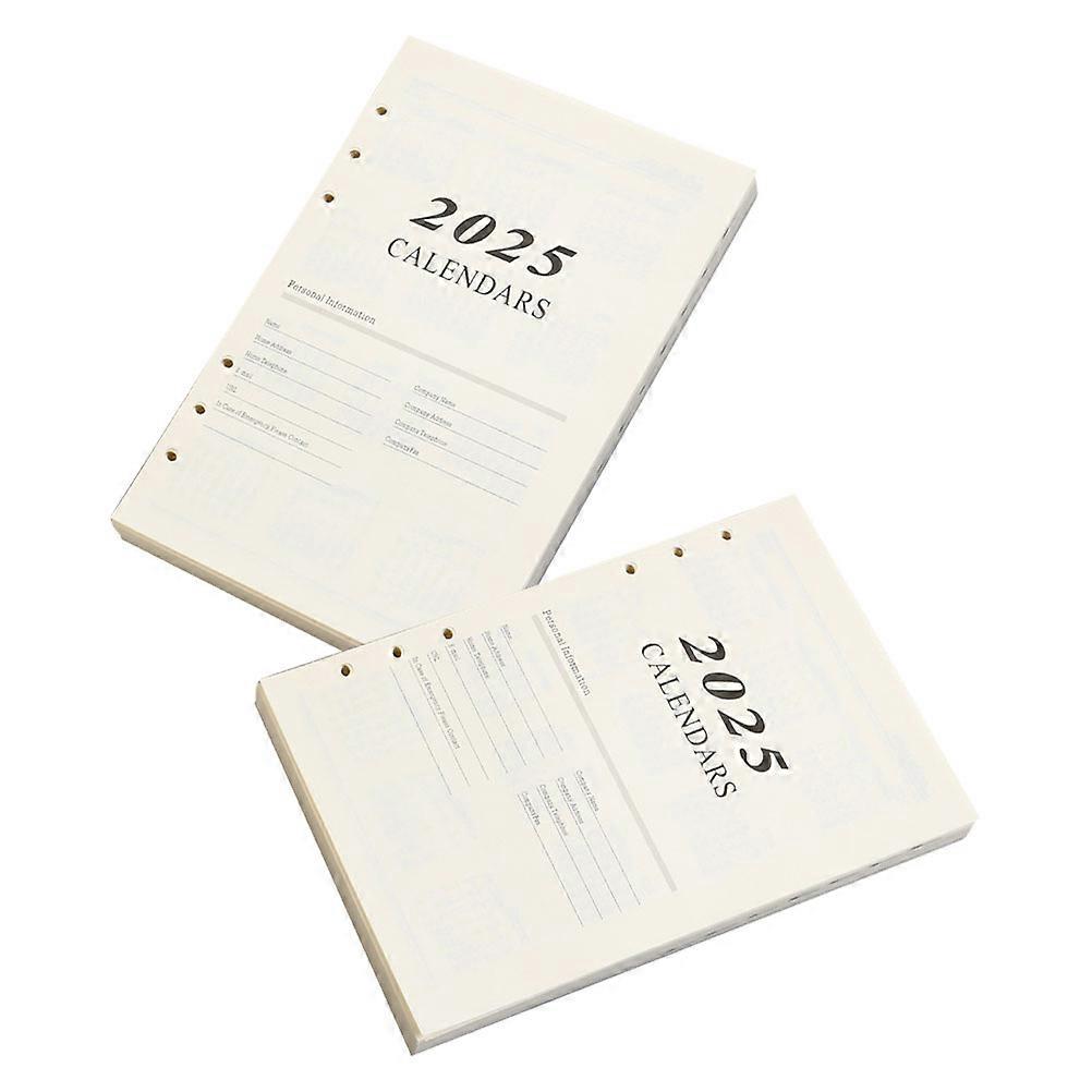 A5 Loose Leaf Paper Refills for Writing 2Sets Beige Notepad Replacement