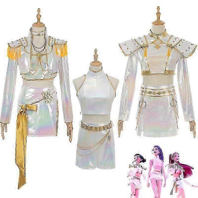 Costume de cosplay K-Pop Demon Hunters Rumi Mira Zoey, blanc, pour Halloween, nouveauté femme