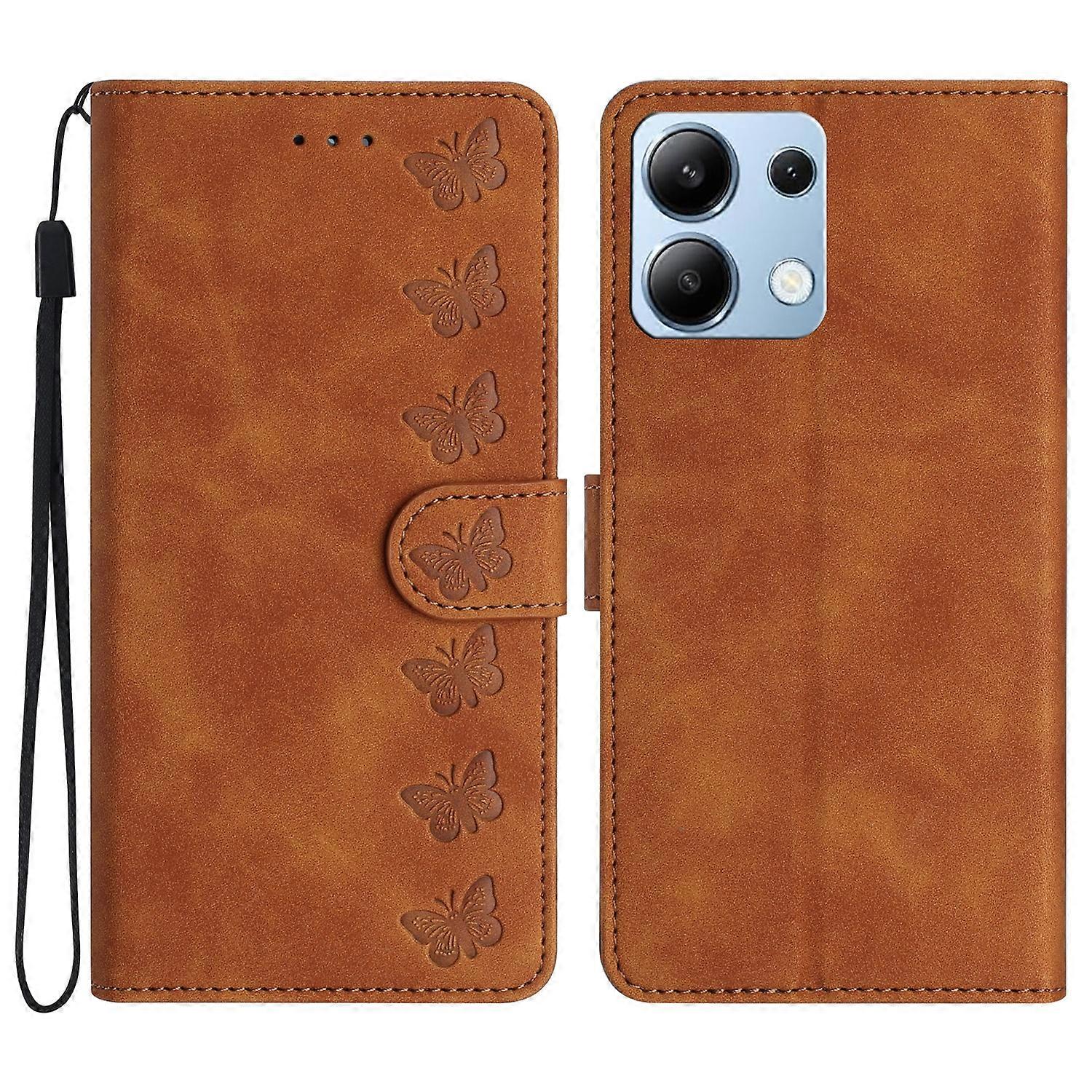 Seven Butterflies Embossed Leather Phone Case