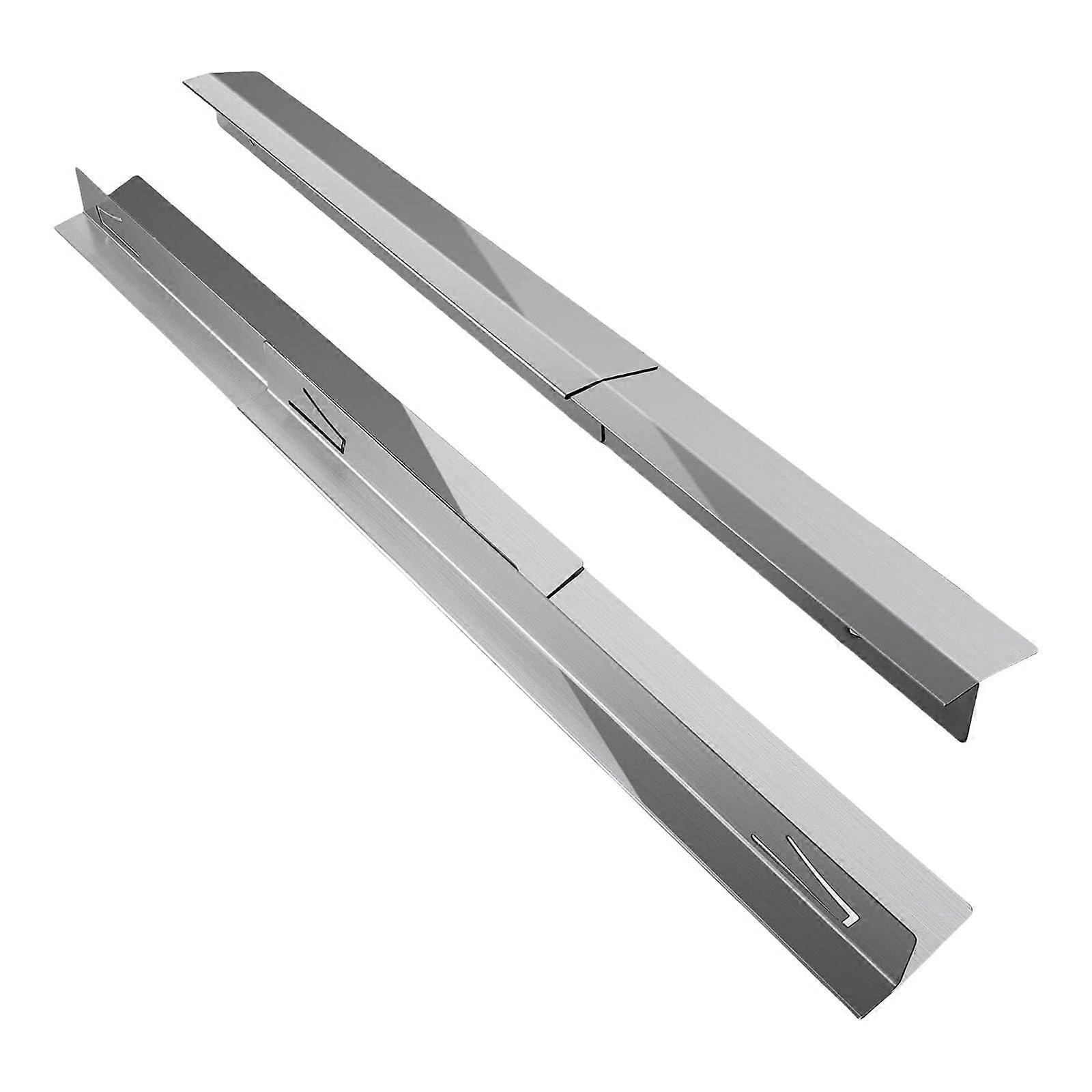 2pcs Extendable Stainless Steel Stove Gap Cover T Shape Side Guard Protector for Kitchen