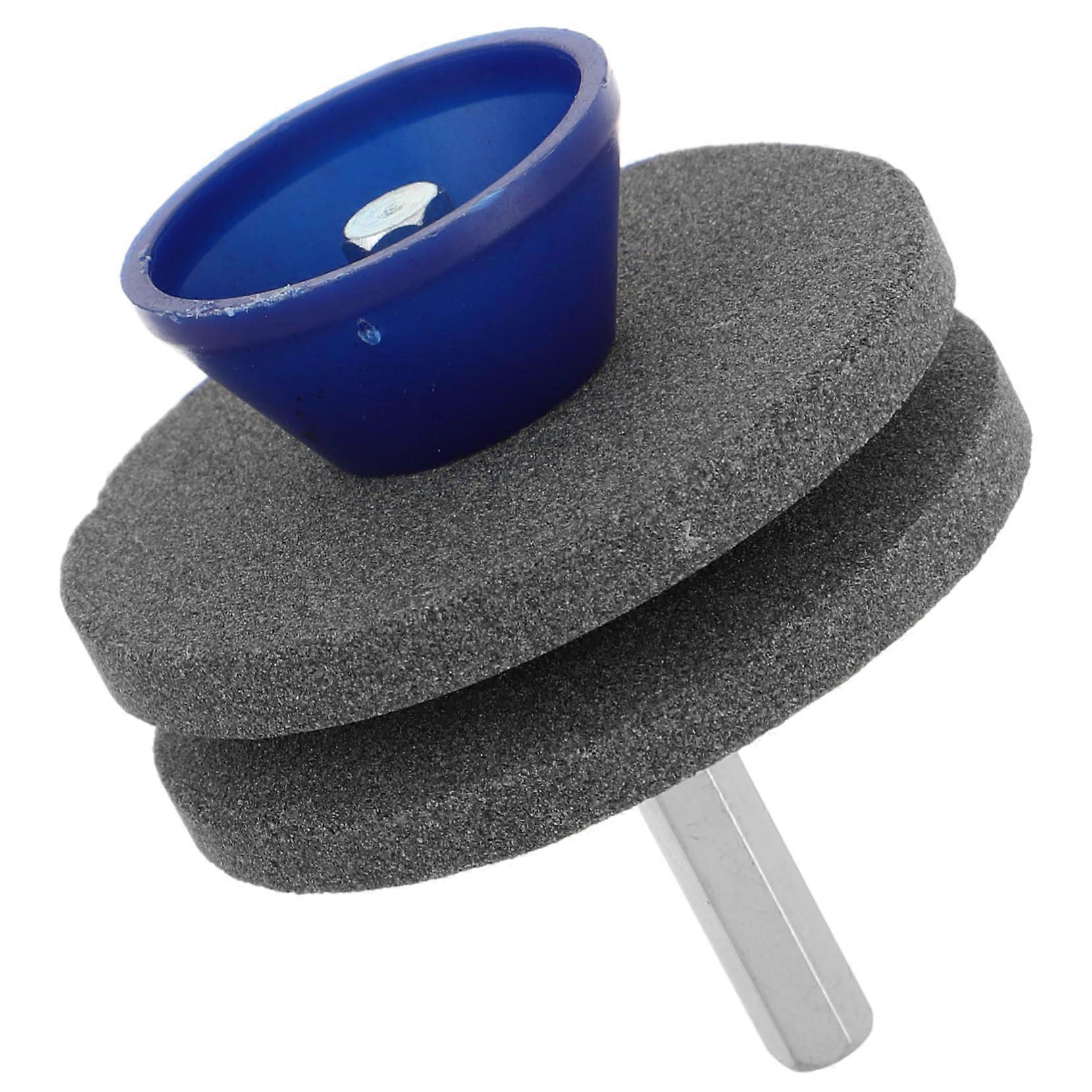 Lawn Mower Blade Sharpener for Drill with Efficient Dual Grinding Stone, WearResistant, Universal Fit