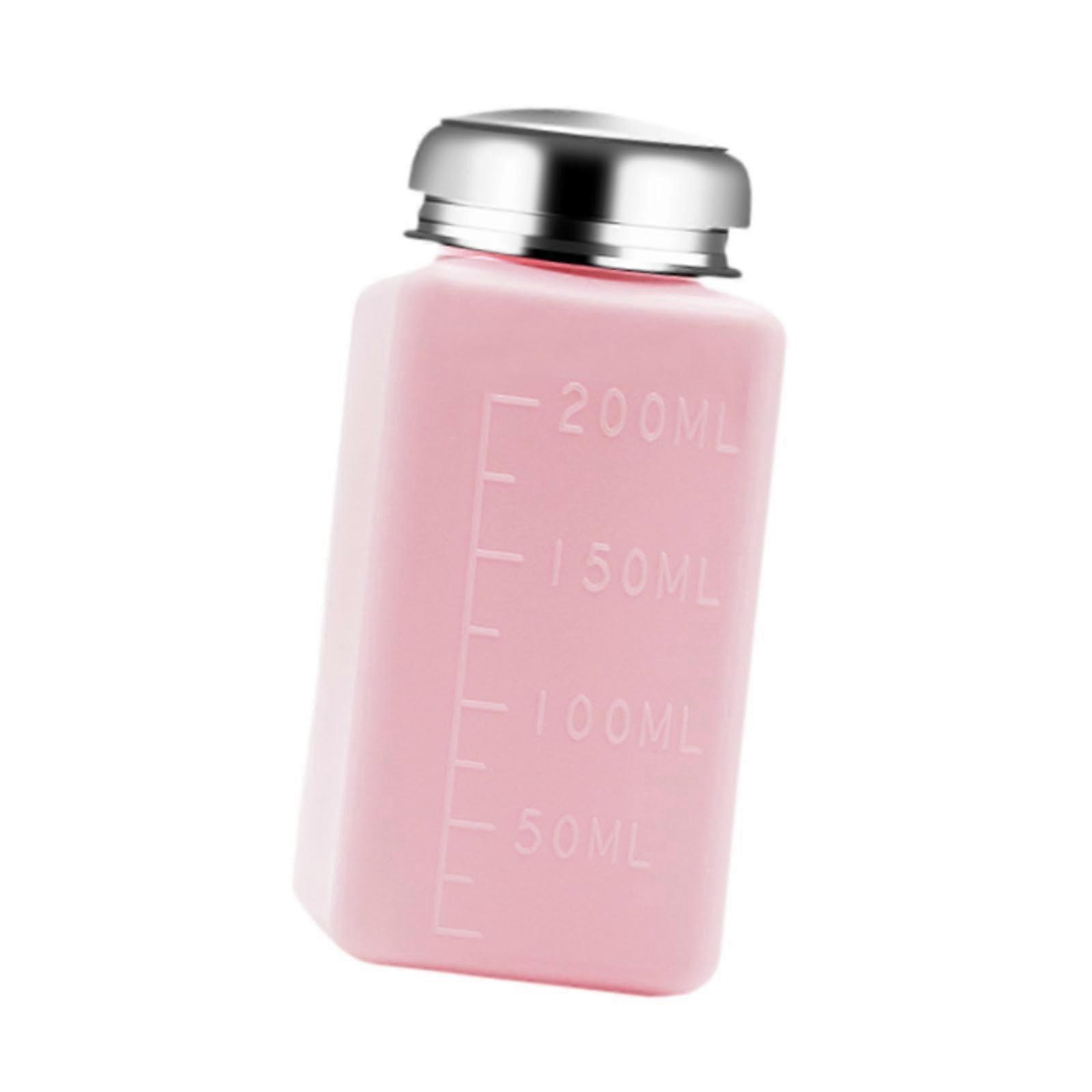 200ml Pink Square Lotion Pump Dispenser Bottle, Refillable Leakproof Container for Liquids
