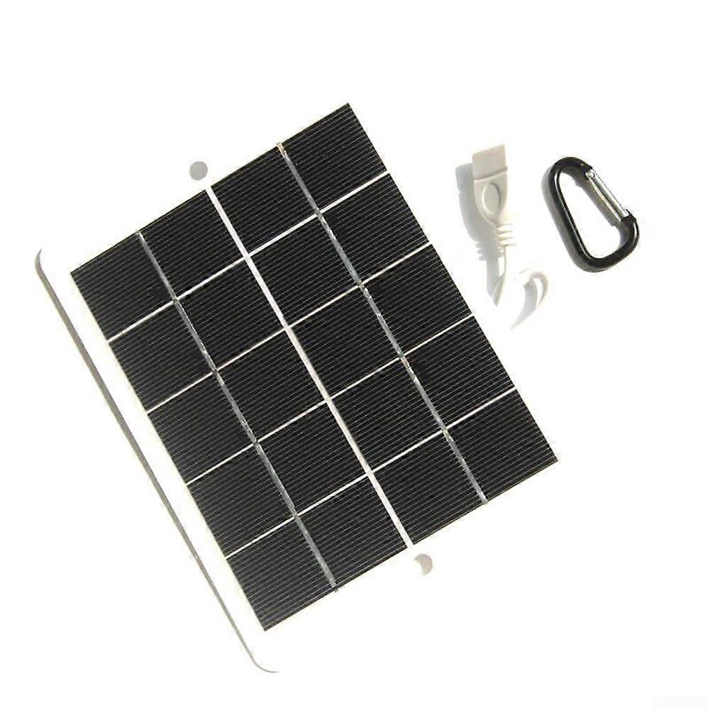 Portable Solar Charger 6W USB Monocrystalline Panel for Outdoor Efficiency Device Charging