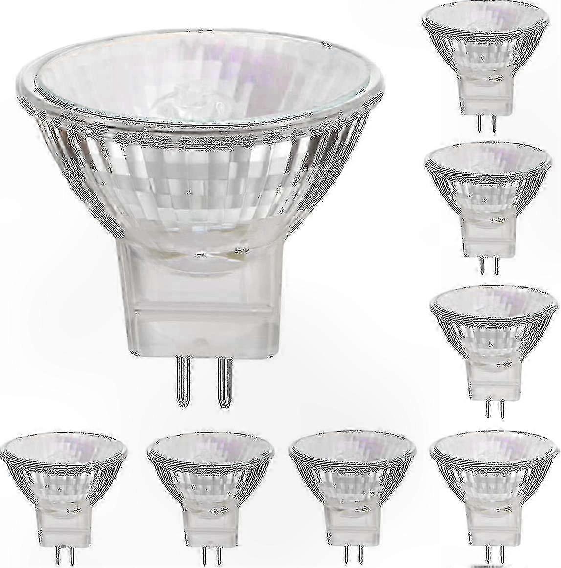 Warm White Dimmable GU5.3 Halogen Bulbs, 12V 35W, 8-Pack