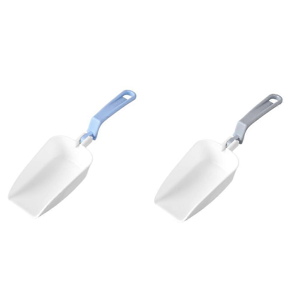 Adjustable Ice Scoop with Long Handle, Foldable MultiFunction Kitchen Utility Spoon for Easy Clean