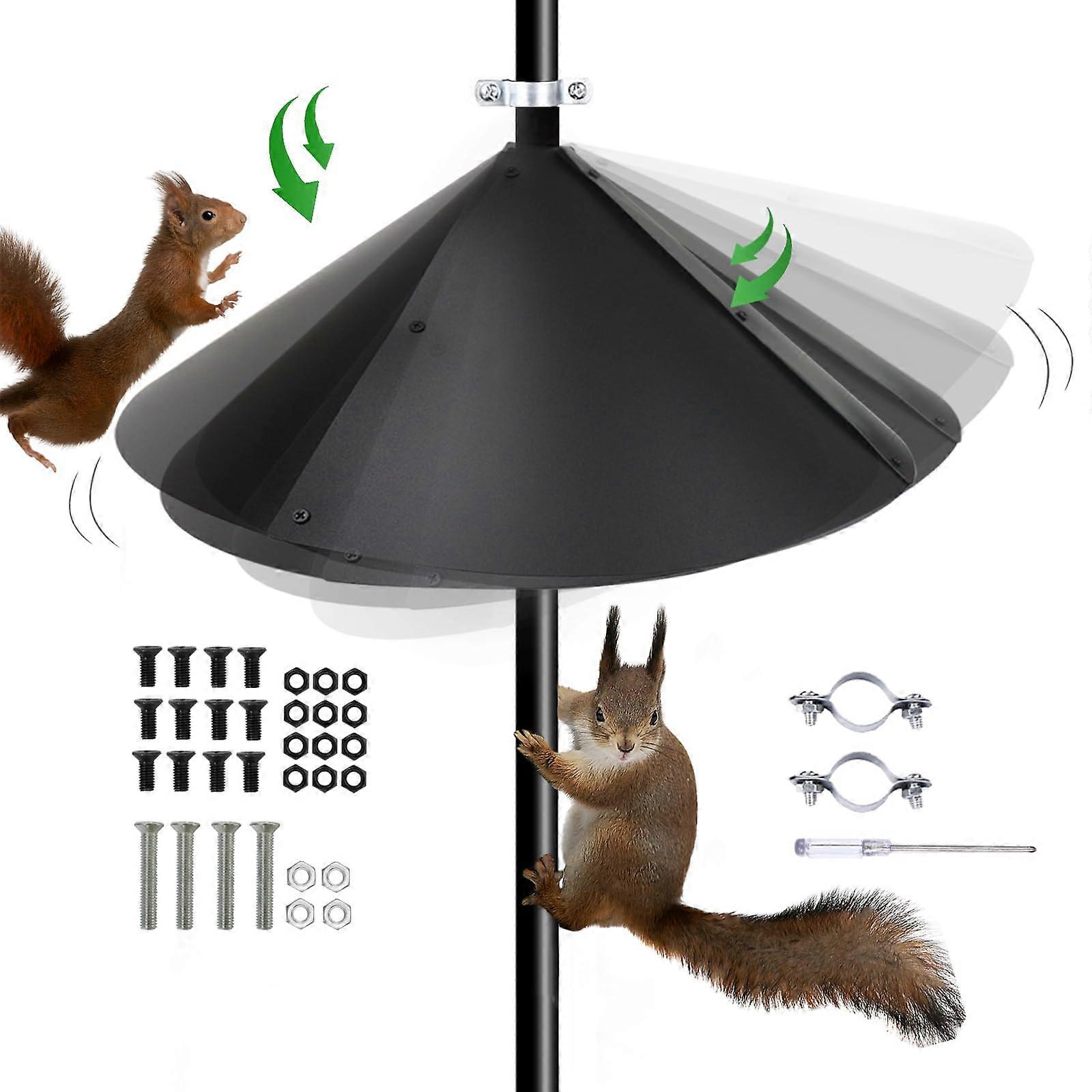Squirrel Baffle for Bird Feeder Pole 19 Inch WeatherResistant Squirrel Guard with Dome Design