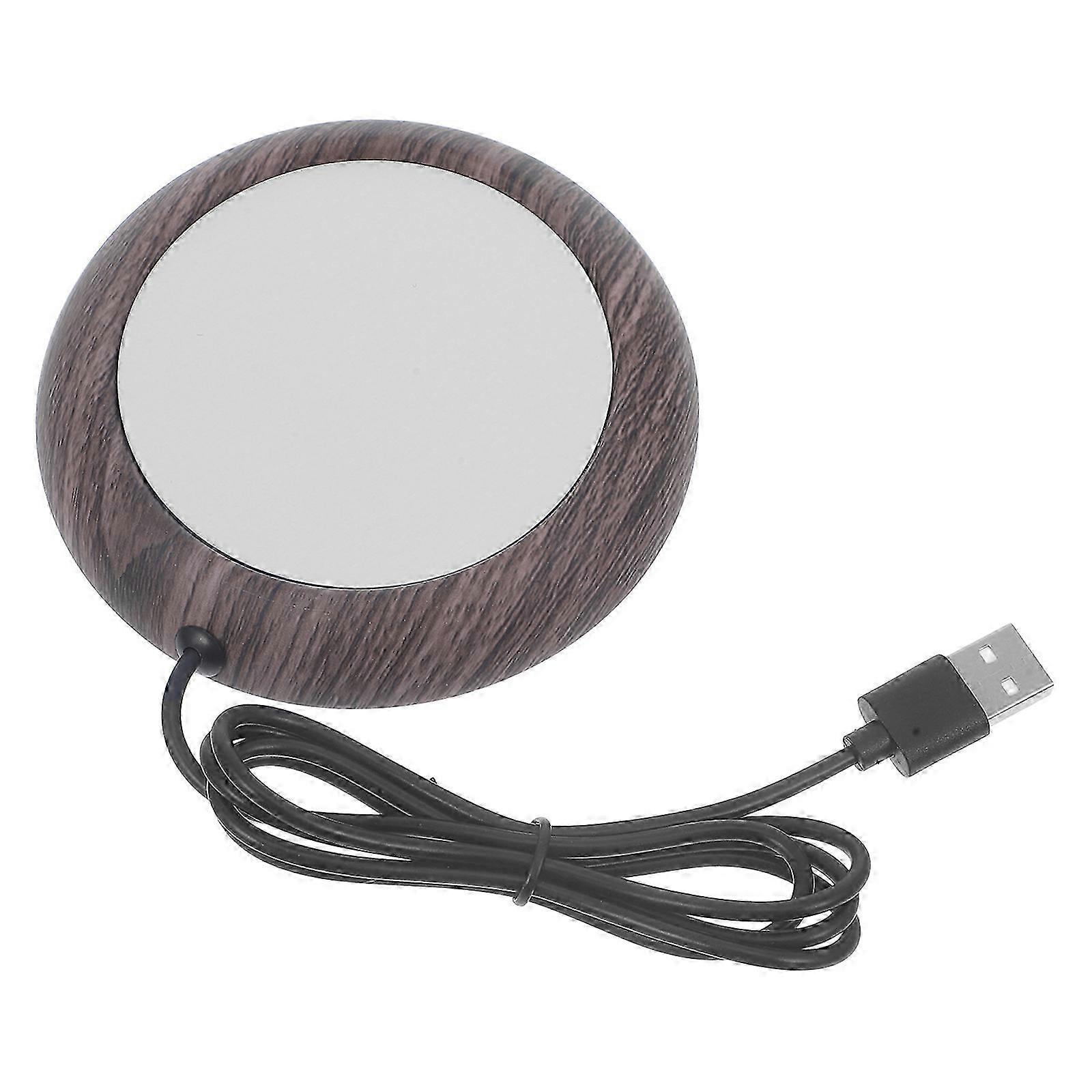 Electric USB Mug Warmer Brown Cup Heating Coaster 4Pcs for Home Use