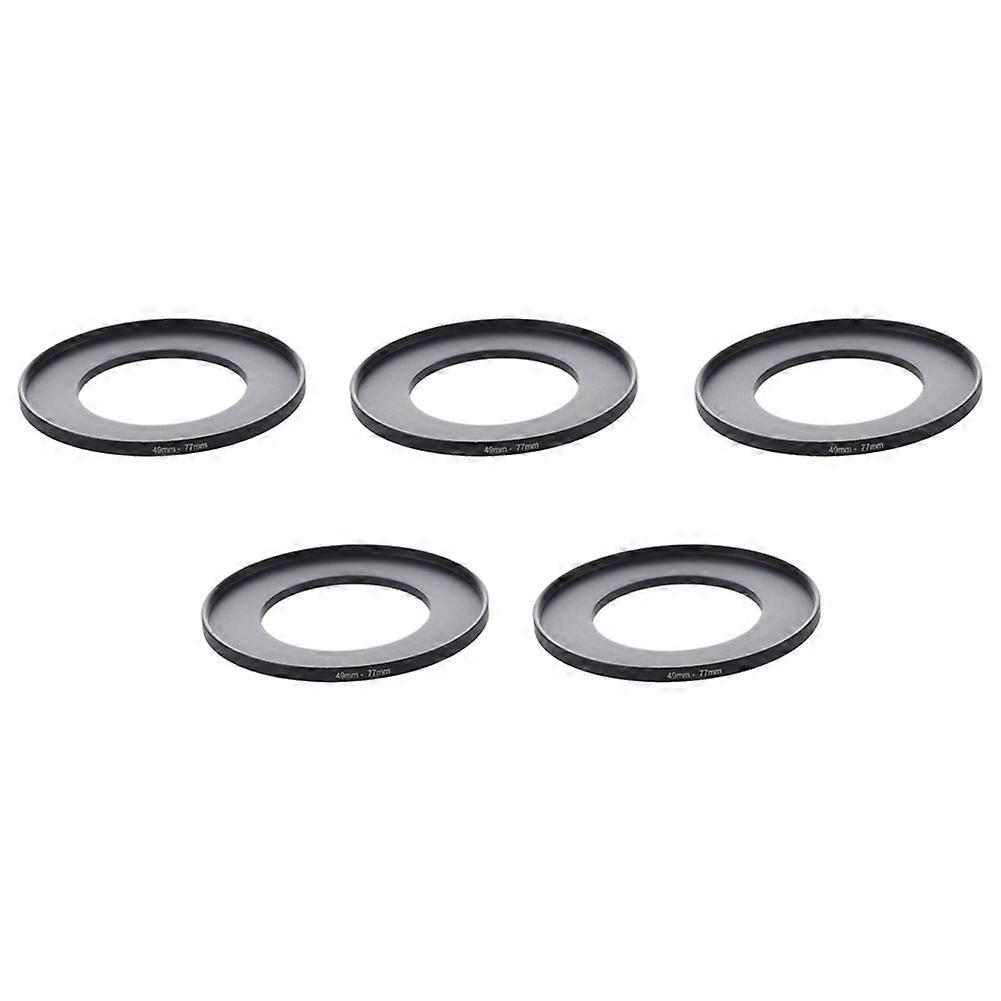 5X Camera Lens Filter Step Up Ring 49mm-77mm Adapter Black