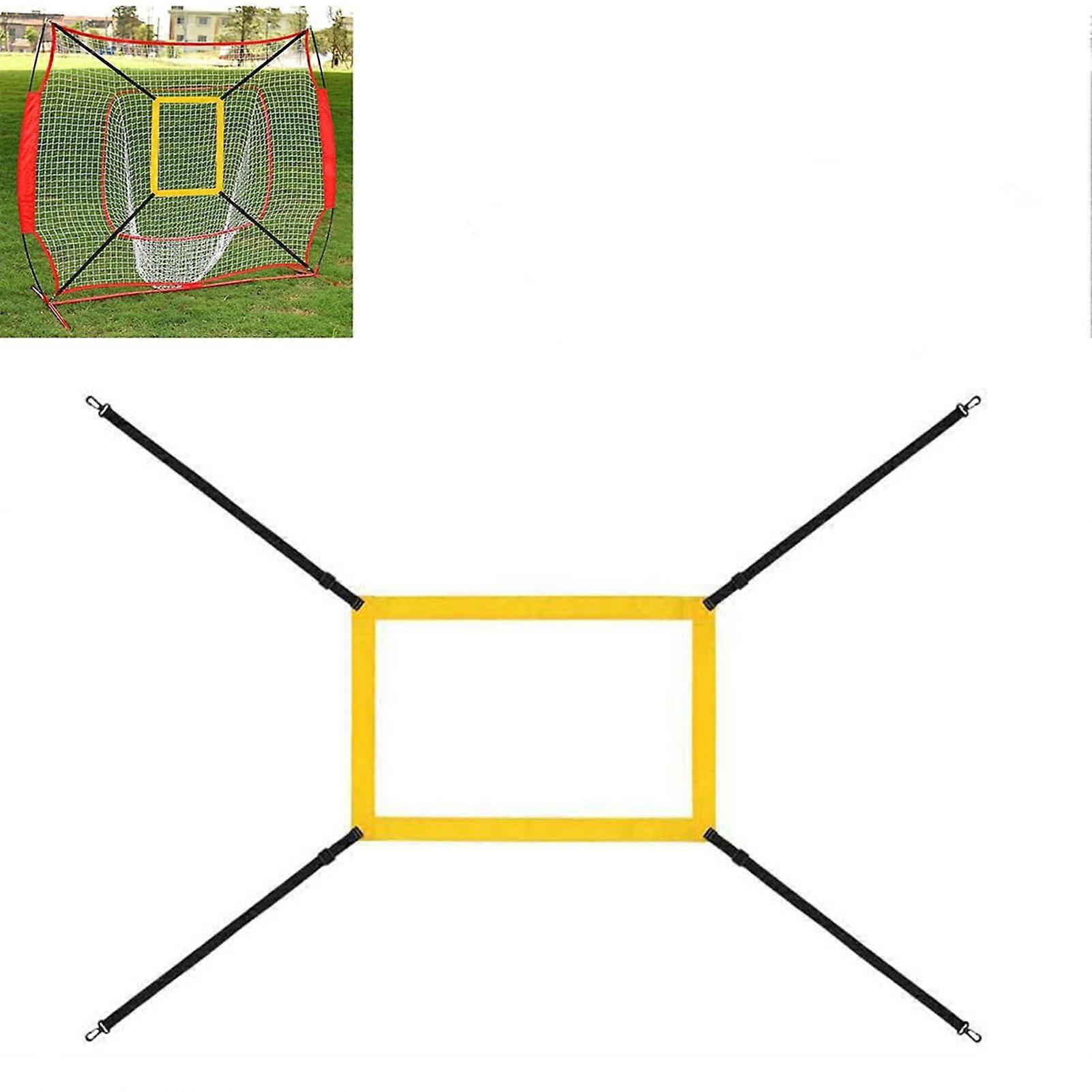 Baseball Softball Strike Zone Target Net with Adjustable Straps and Quick Setup Hooks for Pitching Accuracy Training