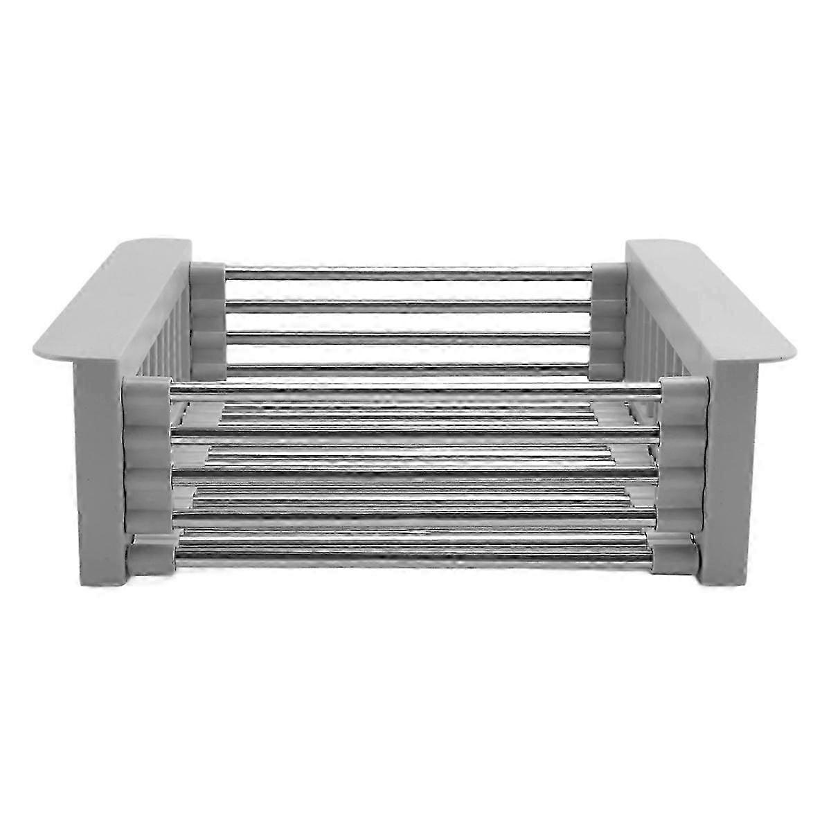 Stainless Steel Adjustable Telescopic Kitchen Insert Storage Rack-A