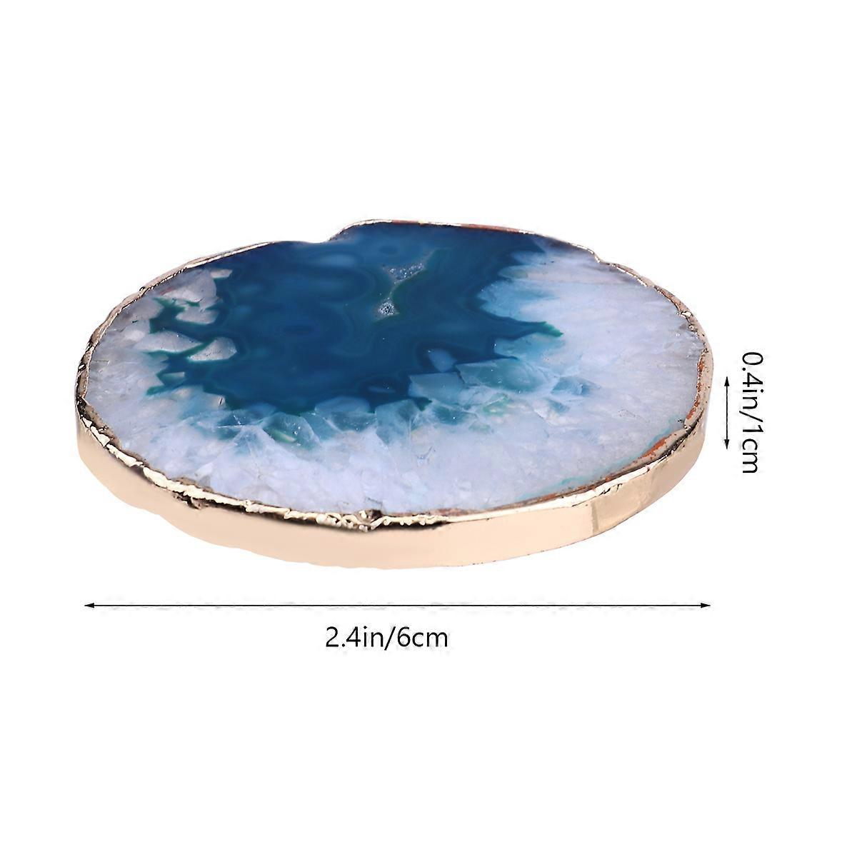 Creative Coasters for Heat Insulation 1Pcs Agate Stone Round Mug Pad